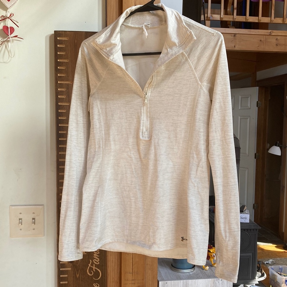 Underarmour long sleeve 3/4 zip up, workout shirt